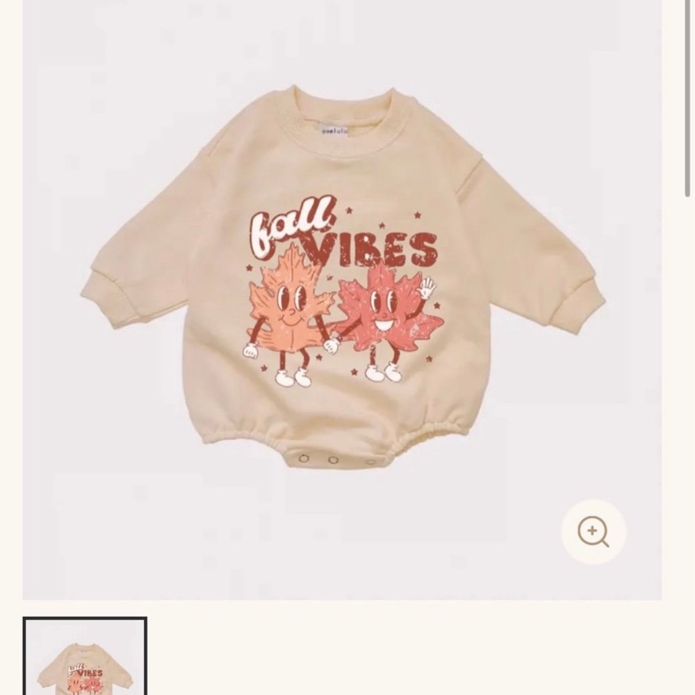NWOT Fall Vibes bubble romper